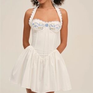 For Love And Lemons Tea Time Poplin White Dress XL | NWT